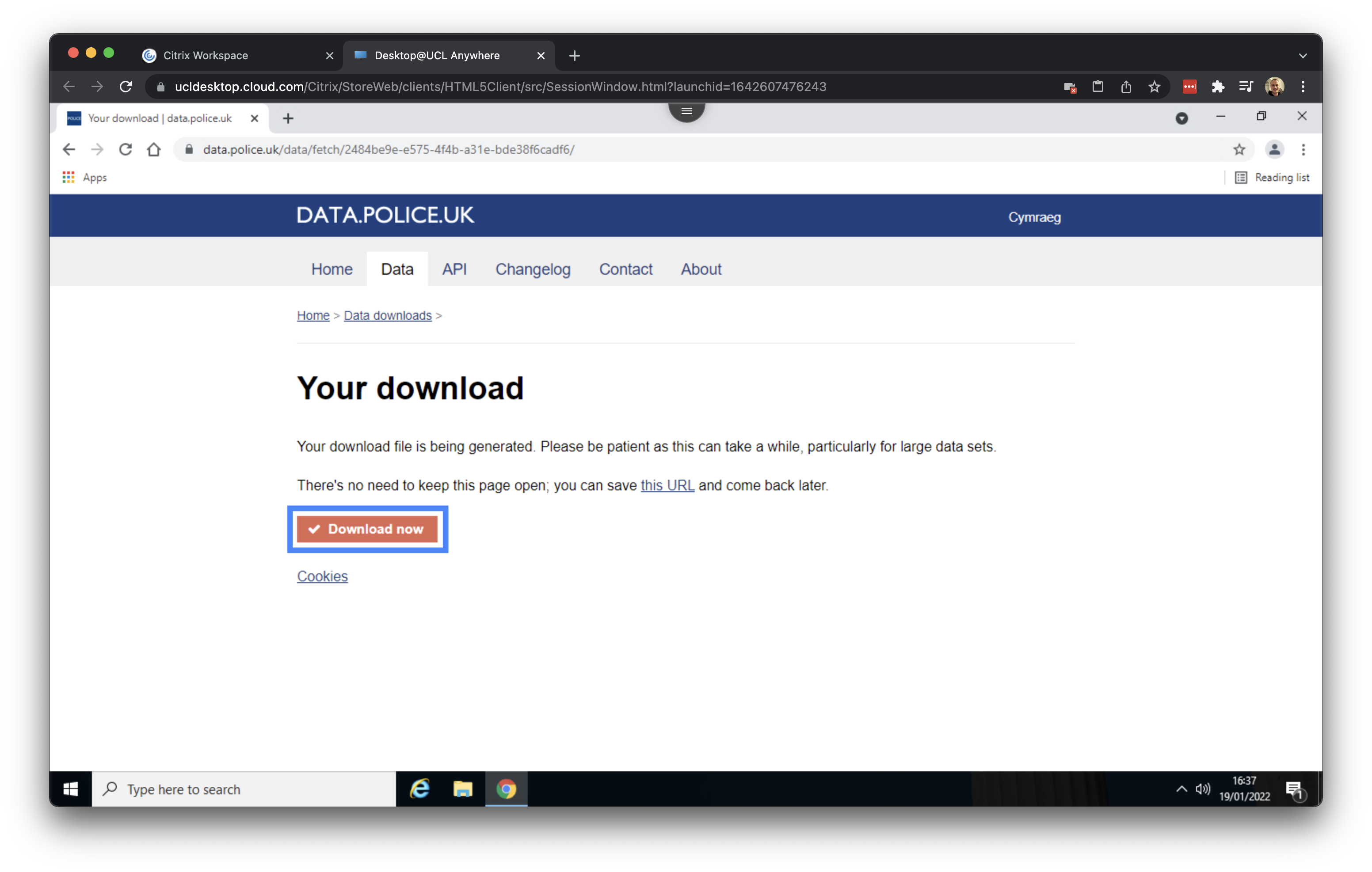 Download the data. [[Enlarge image]](https://jtvandijk.github.io/GEOG0014/images/w08/download_now.png){target="_blank"}