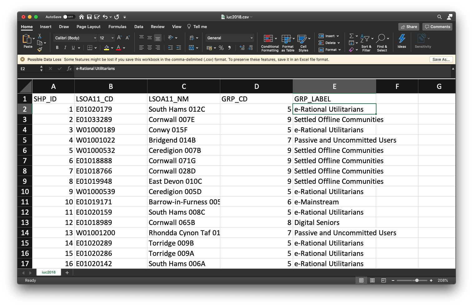 GB IUC 2018 in Excel.